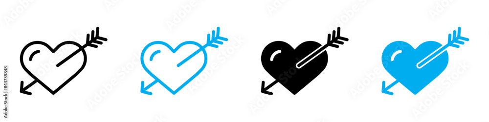 Heart Pierced by Arrow Icon Ideal for Love and Valentine�s Day Designs Heart Pierced by Arrow Icon Ideal for Love and Valentine�s Day Designs