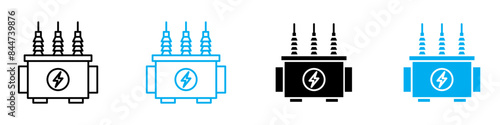 Electrical Transformer Icon Perfect for Utility and Electrical Engineering Designs