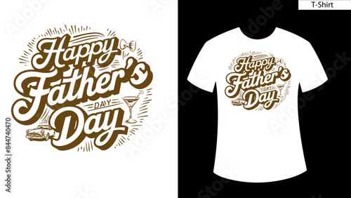 Happy  Father's Day T Shirt Design Vector