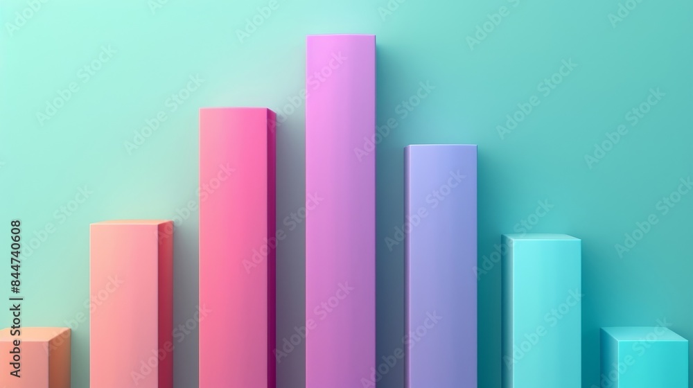 A colorful graph with a blue background A colorful graph with a blue background