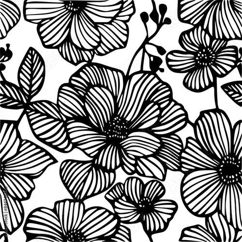 Wallpaper Mural Summer floral seamless pattern, Garden Floral seamless pattern, Seamless Repeat Pattern, Boho floral seamless, flower paper, digital paper pack, digital backgrounds, digital scrapbook, floral pattern, Torontodigital.ca