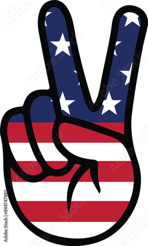 4th July Independence day US - PEACE SIGN