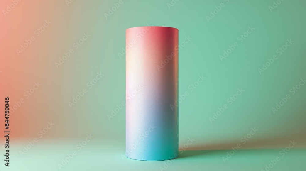 A pink and green object sits on a green background A pink and green object sits on a green background