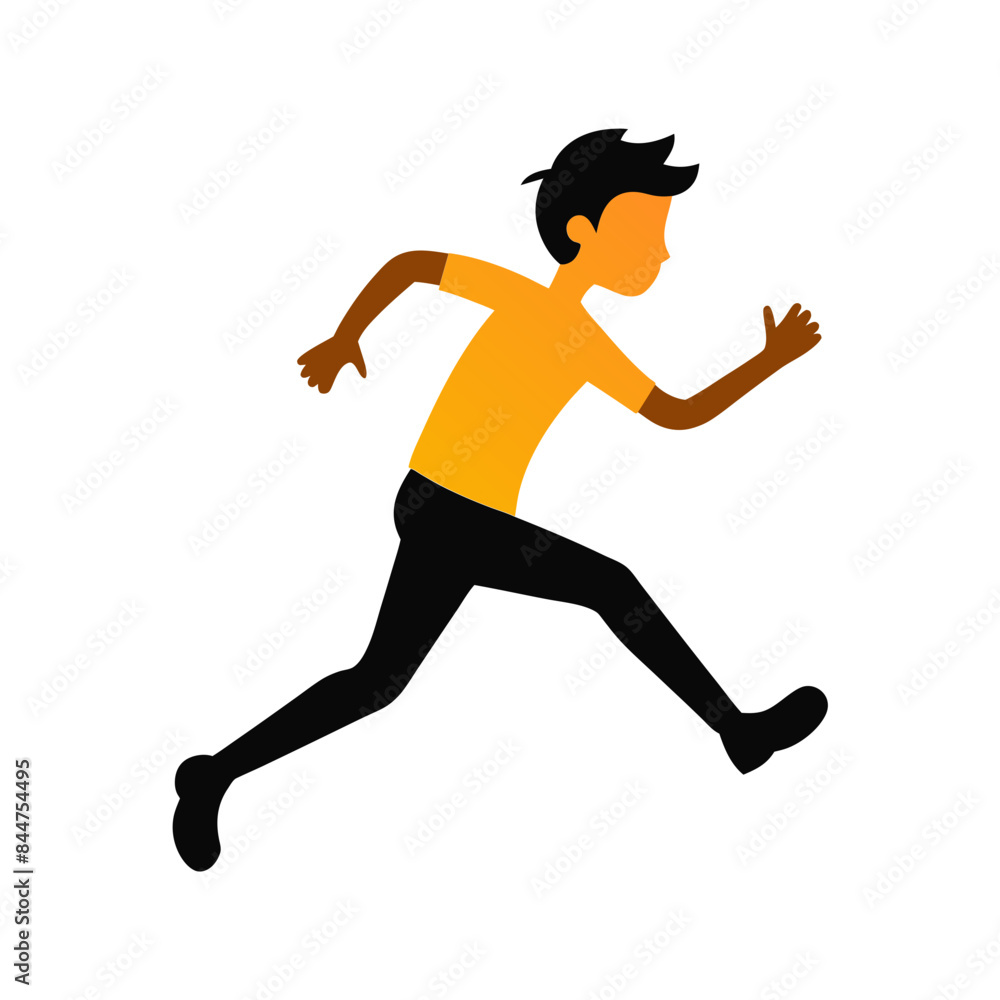 Fototapeta premium running person silhouette