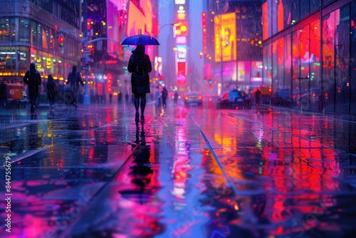 Wallpaper Mural Lights of bustling city professional photography Torontodigital.ca