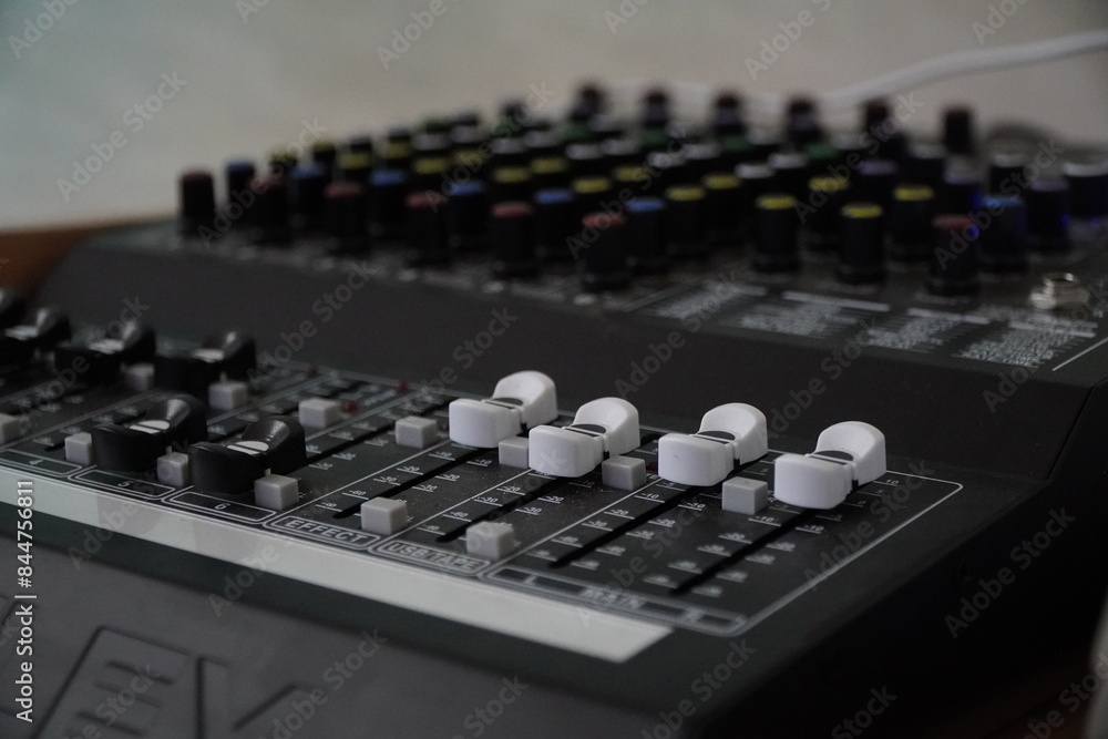 Sound system or sound engine are used to set the audio in a conference room or for the concert and music festival Sound system or sound engine are used to set the audio in a conference room or for the concert and music festival