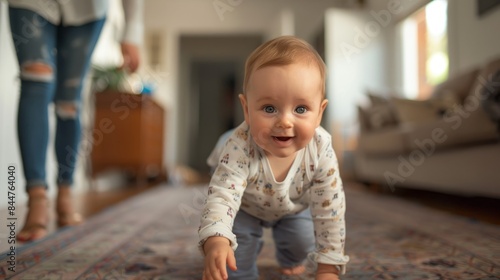 baby exploring the house generative ai