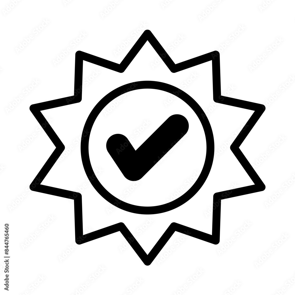 Done icon or logo illustration outline black style Done icon or logo illustration outline black style