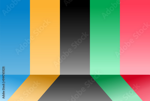 Olympic abstract background, olympic colors theme background and border, for sport games decoration, modern, business style