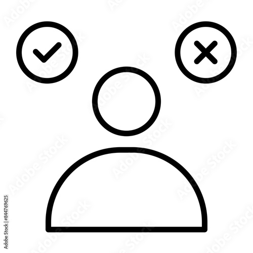 Decision Making Vector Line Icon