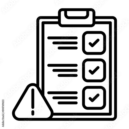 Risk Vector Line Icon