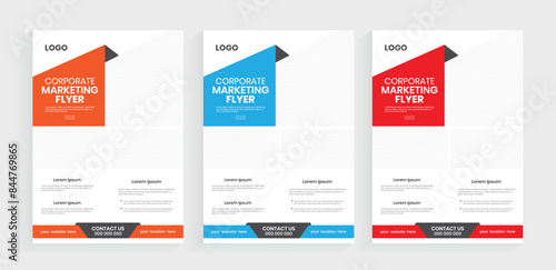 A4 marketing flier design, business consultation flyer design, creative vertical leaflet handout poster template.