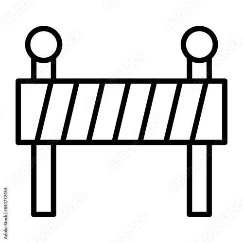 Barricade Vector Line Icon
