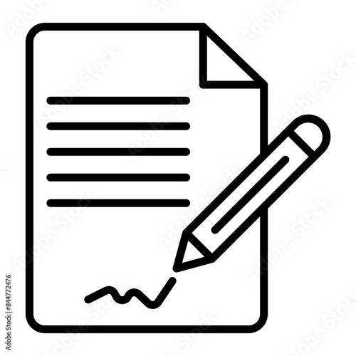 Agreement Vector Line Icon