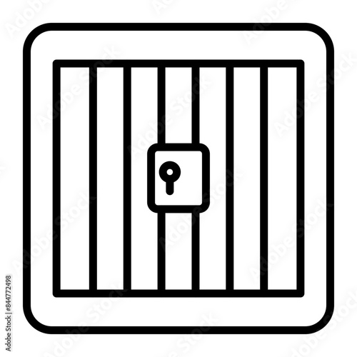 Jail Vector Line Icon