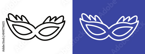 Brazilian Festival Mask Icon Ideal for Carnival and Cultural Celebrations