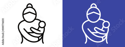 New Mother Postnatal Icon Perfect for Healthcare and Maternity Designs