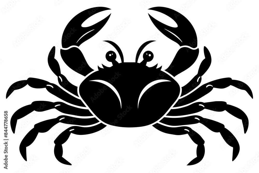 crab silhouette vector illustration crab silhouette vector illustration