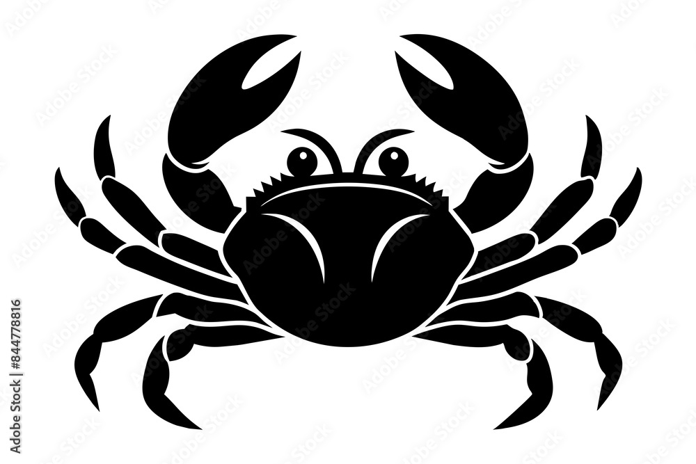 crab silhouette vector illustration crab silhouette vector illustration