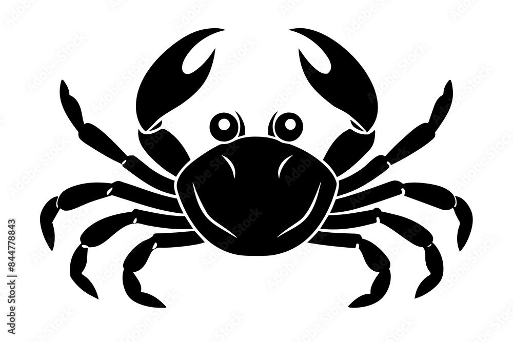 crab silhouette vector illustration crab silhouette vector illustration