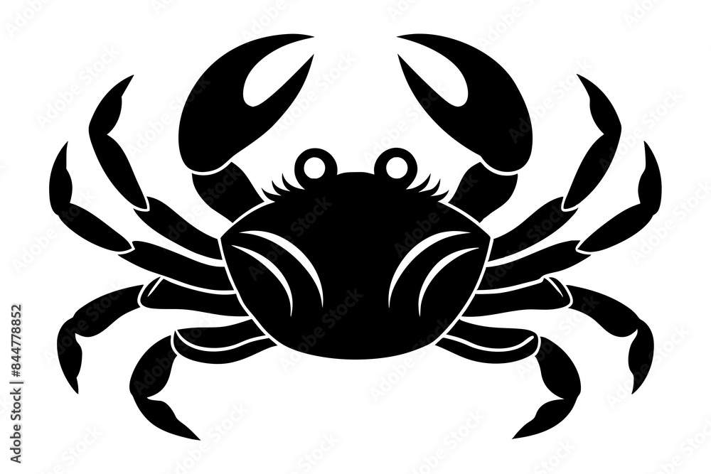 crab silhouette vector illustration crab silhouette vector illustration