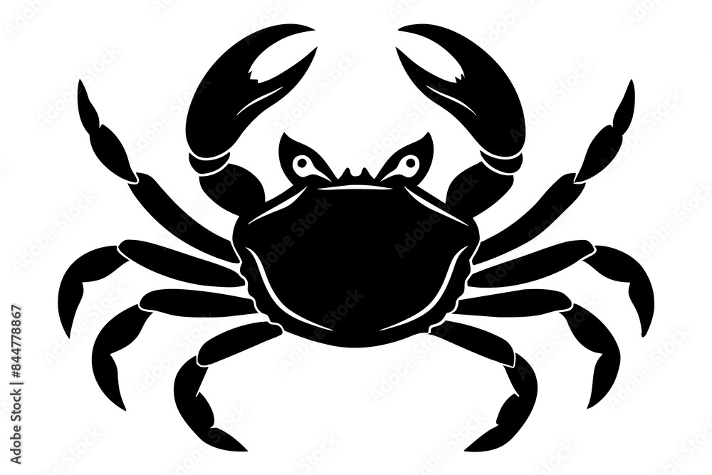 crab silhouette vector illustration crab silhouette vector illustration