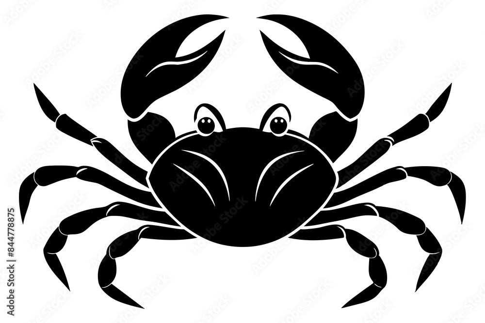 crab silhouette vector illustration crab silhouette vector illustration