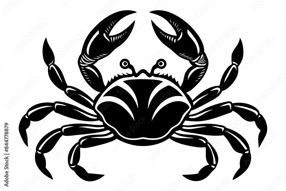 crab silhouette vector illustration crab silhouette vector illustration