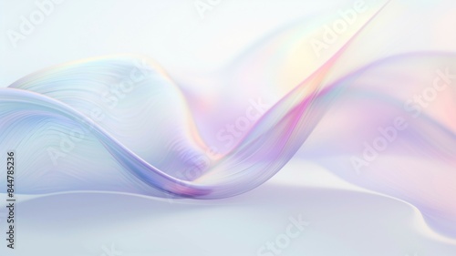 Abstract wave with blurred color gradient on white background