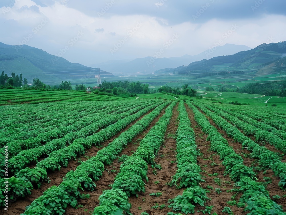 Sprawling Potato Fields with Efficient Irrigation Systems Sprawling Potato Fields with Efficient Irrigation Systems