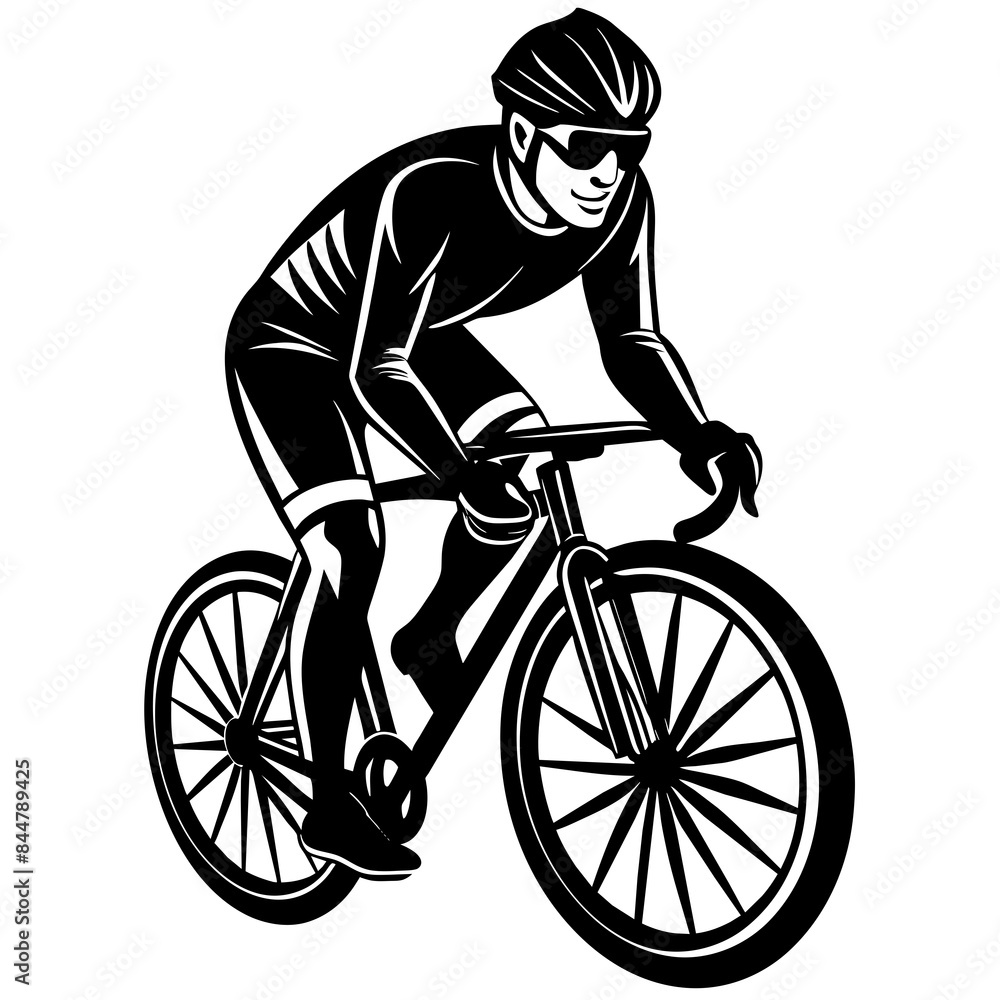 Riding Bicycle silhouette icon vector illustration Riding Bicycle silhouette icon vector illustration