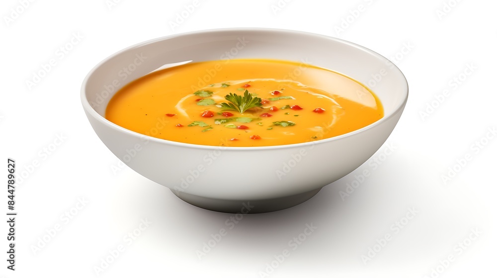 pumpkin soup in white bowl pumpkin soup in white bowl