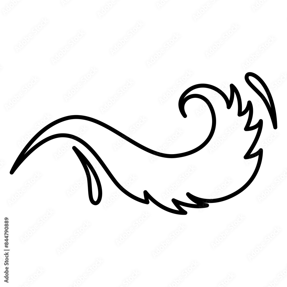 Fototapeta premium Wave water icon transparent background