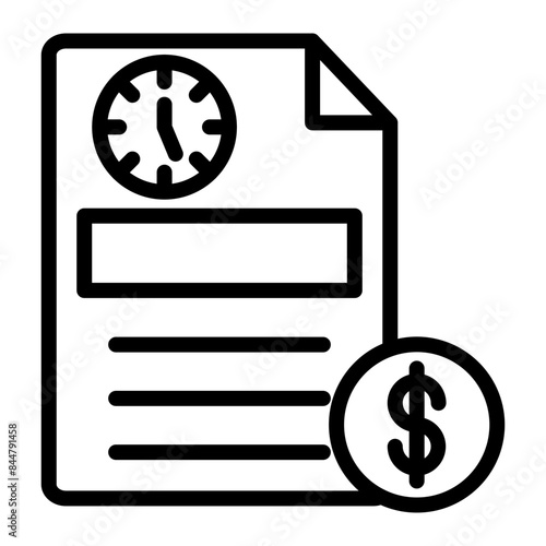 Deadline Vector Line Icon