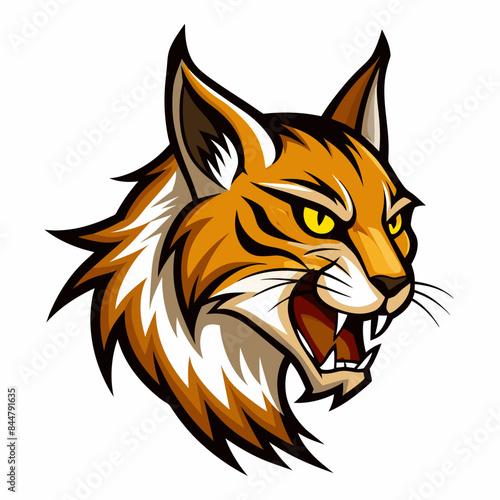 bobcat-logo--angry--side-view--white-background