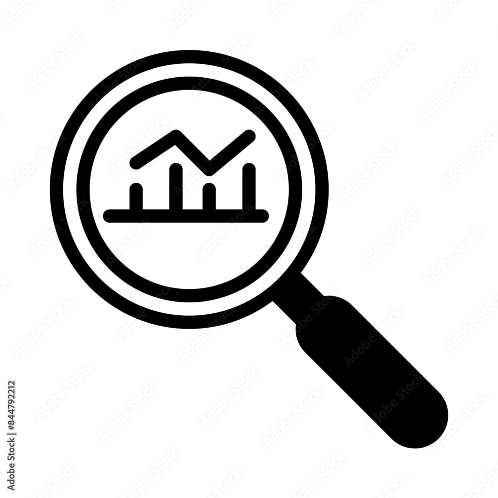 data analysis icon or logo illustration outline black filled style data analysis icon or logo illustration outline black filled style