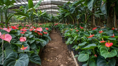 Anthuriums or Anthurium in Chiapas Nurseries, Anturios o Anthurium en Viveros de Chiapas