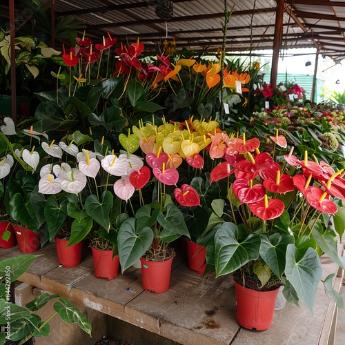 Anthuriums or Anthurium in Chiapas Nurseries, Anturios o Anthurium en Viveros de Chiapas