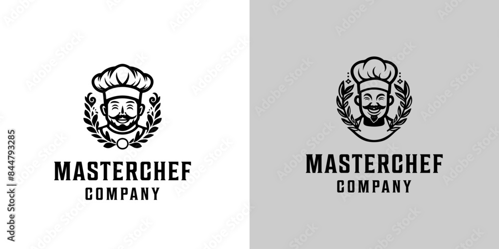Master Chef Logo Design Vector Template. Illustration of a Master Chef Serving a Dish. Restaurant Logos and Others. Master Chef Logo Design Vector Template. Illustration of a Master Chef Serving a Dish. Restaurant Logos and Others.