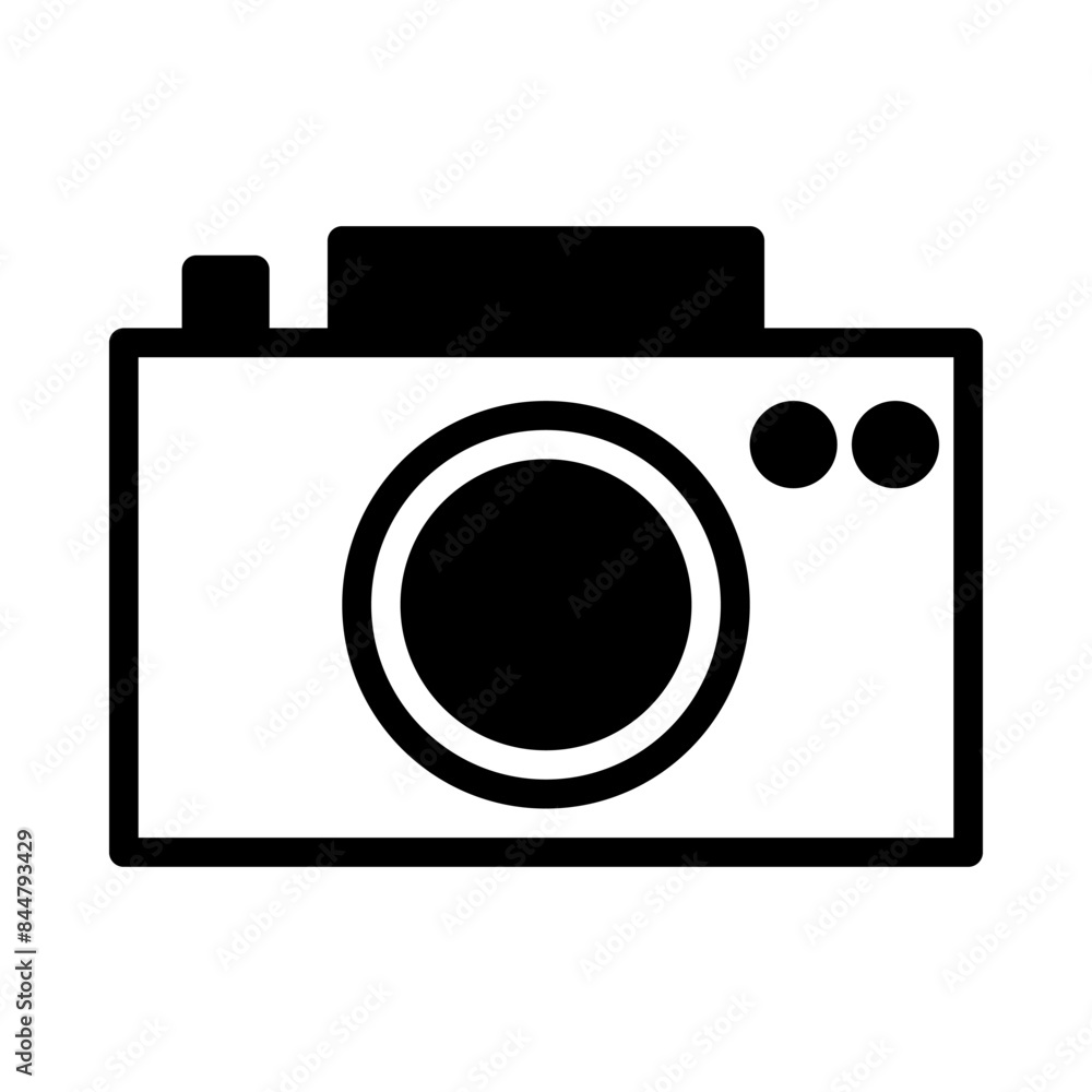 camera icon or logo illustration outline black filled style camera icon or logo illustration outline black filled style