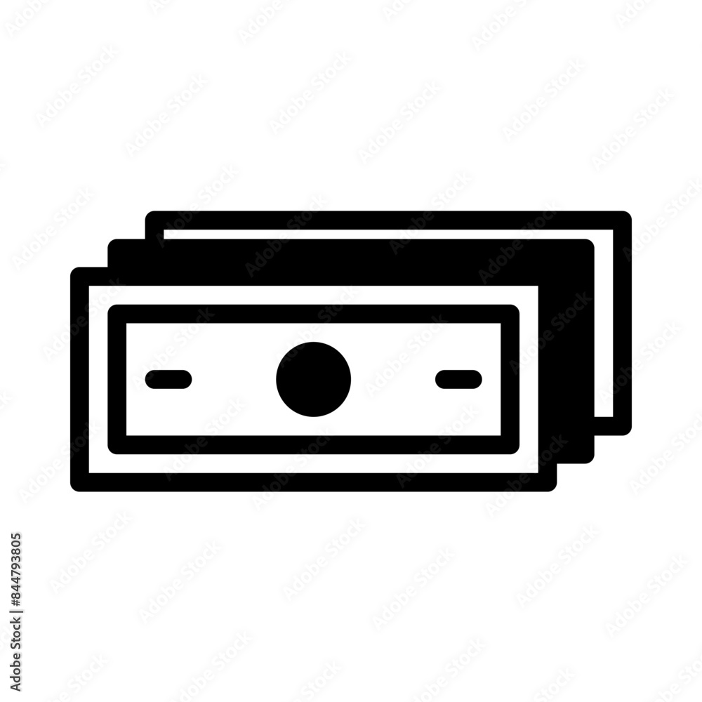 money icon or logo illustration outline black filled style money icon or logo illustration outline black filled style