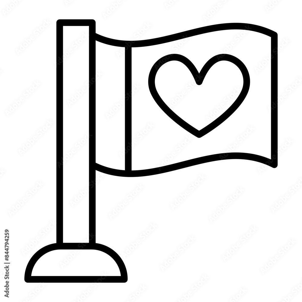 Fototapeta premium Independence Day Vector Line Icon