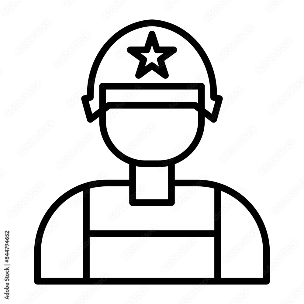 Army Vector Line Icon Army Vector Line Icon