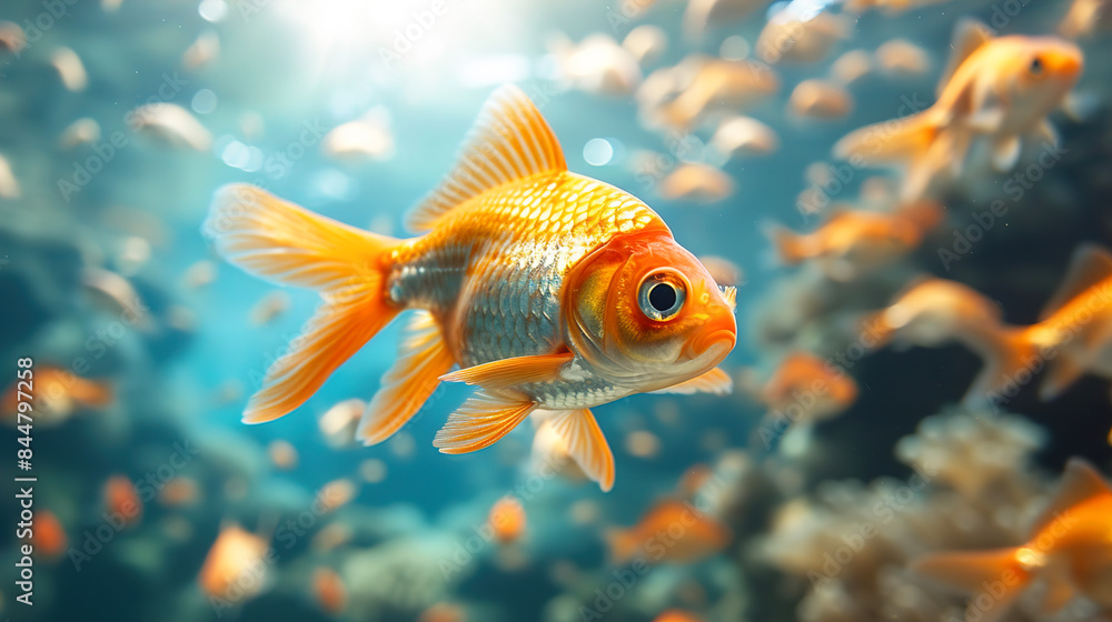 Beautiful white Fishes underwater with a white background
Beautiful white Fishes underwater with a white background