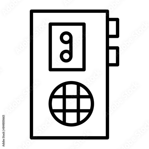 Recorder Vector Line Icon