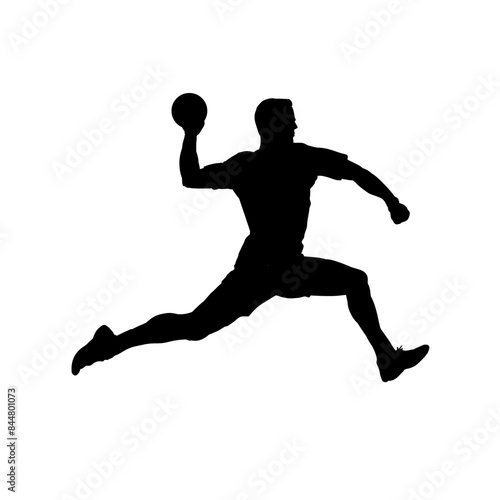 handball player silhouette vector illustration