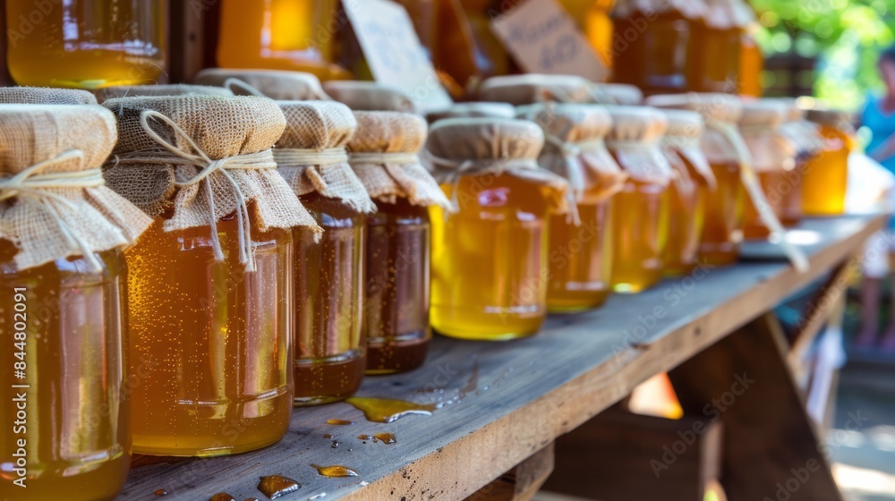 Packaged Honey Jars Ready for Market Packaged Honey Jars Ready for Market