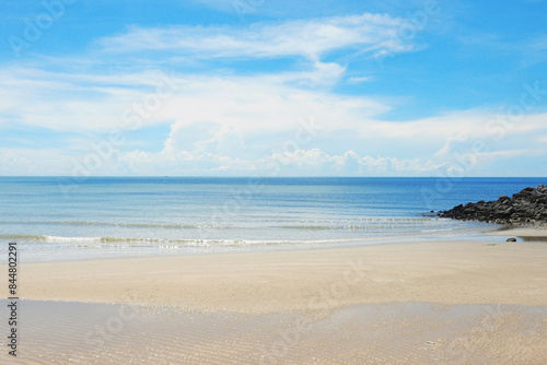 Beach sea and blue sky