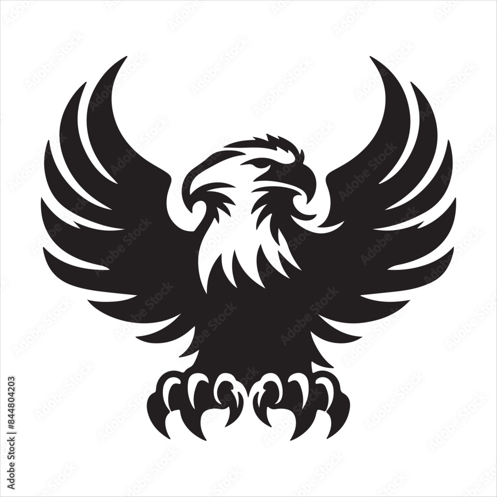 Obraz premium Bald Eagle bird vector art illustration