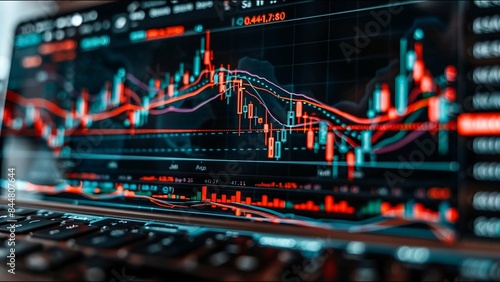 Stock Market Bar Chart Financial Indicators Technical Analysis